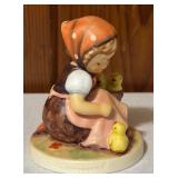 Vintage Lot of Hummels Including Original Boxes including Hummel Figurine Chick Girl