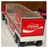 Vintage Three Buddy L Coca-Cola Diecast / Pressed Steel Trucks including Buddy L Coke Delivery Truck
