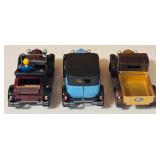 Vintage Tonka Pressed Metal Cars including "Model A Ford Roadster", "Model A Ford Pickup" and "Model A Ford Phaeton" in Display Boxes