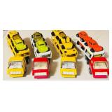 Collection of Vintage Tonka Toy Car Haulers with Die-Cast Cars