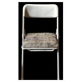 Four Costco Folding Chairs with Fabric Seats