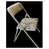 Four Costco Folding Chairs with Fabric Seats