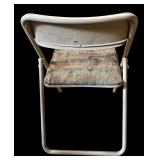 Four Costco Folding Chairs with Fabric Seats