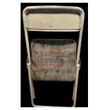 Four Costco Folding Chairs with Fabric Seats