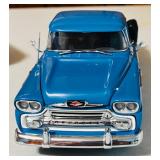 1958 Chevrolet Apache Fleet Side Pickup Truck in Light Blue by Motormax Manufacture