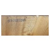 Vintage Wood Display Cabinet, Leaded Glass Door, Brass Handle and Adjustable Shelves