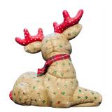 Holiday Ceramic Hand Painted Christmas Deer and Gnomes