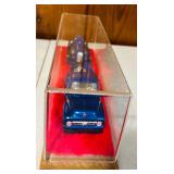 Vintage Truck & Trailer with Race Cars and Trailer Truck with Motorcycles in Display Boxes