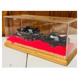 Vintage Truck & Trailer with Race Cars and Trailer Truck with Motorcycles in Display Boxes