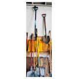 Outside Tools Including Shovels, Rakes, Brooms and More