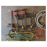Variety of Sized Bungies, Quick - Grip Clamps and Craftsman Bar Clamp