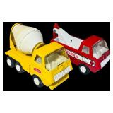 Vintage Tonka Trucks Durable Pressed Steel Included Cement Mixer, Tow Truck and Cowboy Semi Truck and More