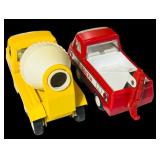 Vintage Tonka Trucks Durable Pressed Steel Included Cement Mixer, Tow Truck and Cowboy Semi Truck and More