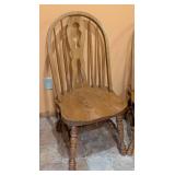 Pair of Oak Fiddle Back Side Chairs