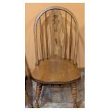 Pair of Oak Fiddle Back Side Chairs