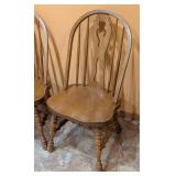Pair of Oak Fiddle Back Side Chairs
