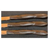 Three Cutco Serrated Steak Knives