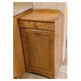 Oak Waste Bin Cabinet