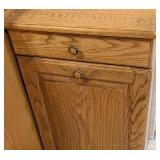 Oak Waste Bin Cabinet