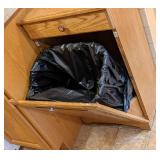 Oak Waste Bin Cabinet