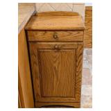 Oak Waste Bin Cabinet