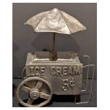 Michael Rickter Pewter Ice Cream Cart and Figurines