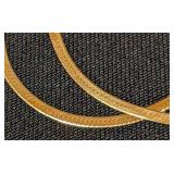 14k Yellow Gold Herringbone Necklace