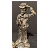 Michael Rickter Pewter Clown, Hobo and Organ Grinder Figurines