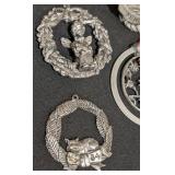 Assorted Micheal Rickter Pewter Christmas Ornaments