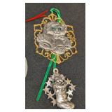 Assorted Micheal Rickter Pewter Christmas Ornaments