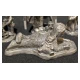 Assorted Micheal Rickter Pewter Children Figurines