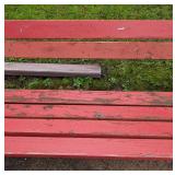 Large Painted Wood Bench