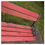 Large Painted Wood Bench