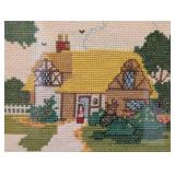 Pair of Framed Vintage Cross Stitches
