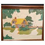 Pair of Framed Vintage Cross Stitches