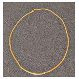 14k Yellow Gold Herringbone Necklace