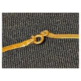 14k Yellow Gold Herringbone Necklace