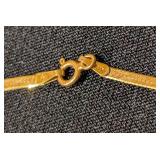 14k Yellow Gold Herringbone Necklace