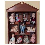 Ashton-Drake Set 11 Porcelain Picture Perfect Mini Dolls with Display Case