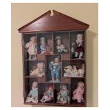 Ashton-Drake Set 11 Porcelain Picture Perfect Mini Dolls with Display Case