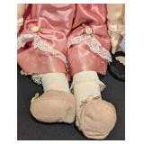 Pair of Vintage Cloth Dolls and Ginny Doll
