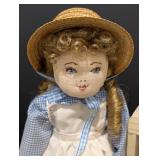 Pair of Vintage Cloth Dolls and Ginny Doll