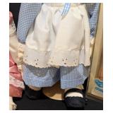 Pair of Vintage Cloth Dolls and Ginny Doll
