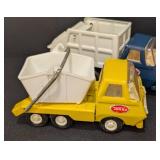 Six Vintage Tonka Diecast Garbage Dump Trucks