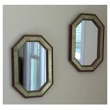 Pair of Small Vintage Wall Mirrors