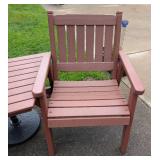 Wood Composite Double Patio Chair Combo