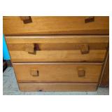 Small Five Drawer Wood Dresser