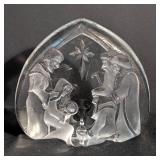 Mats Jonasson Holy Family Crystal Sculpture