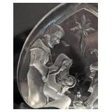 Mats Jonasson Holy Family Crystal Sculpture