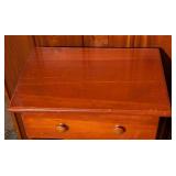 Small Vintage Wood Storage Table